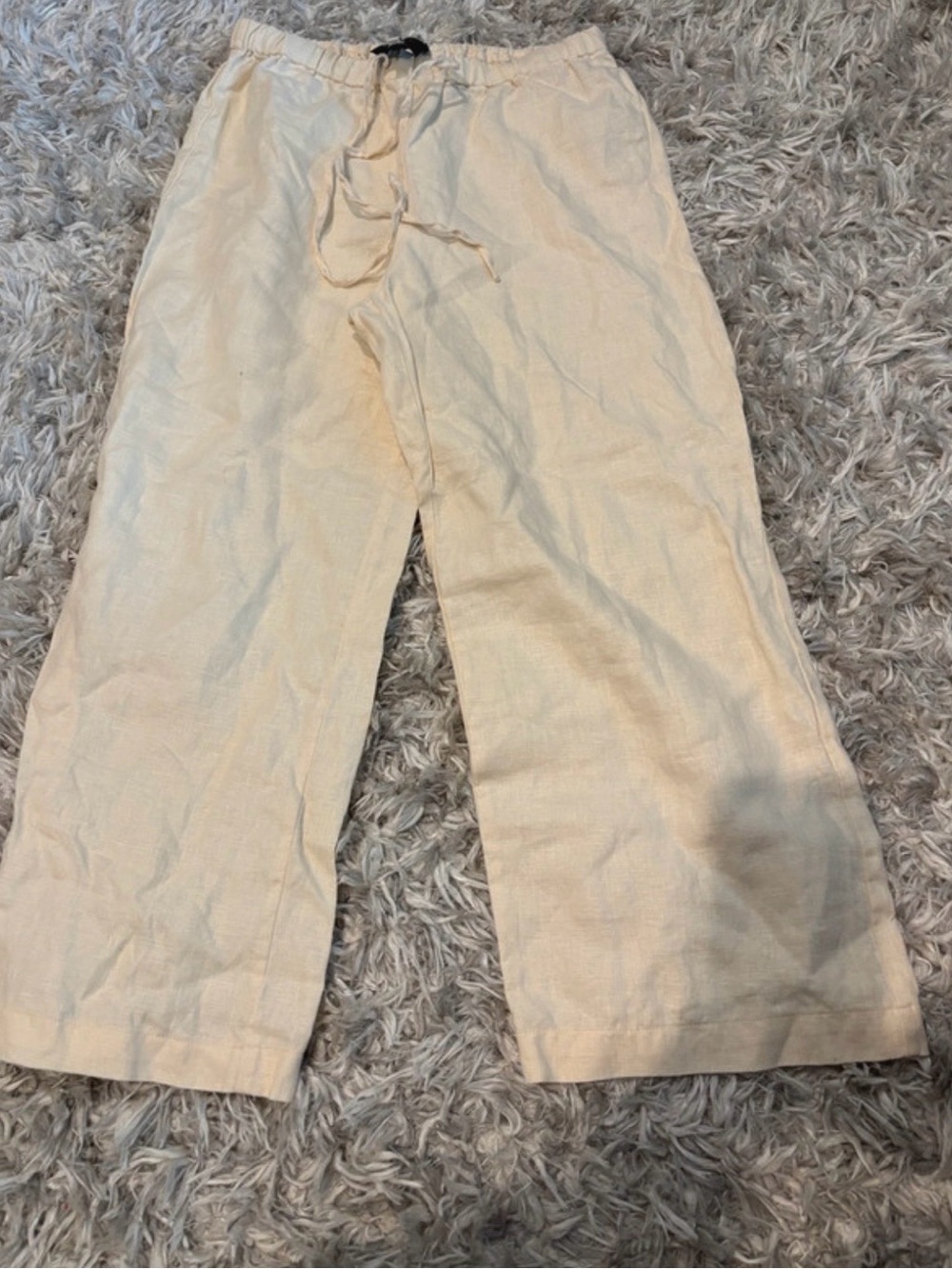 New Without Tags Reformation Olina Linen Wide Leg Pull On Pants Size XSP